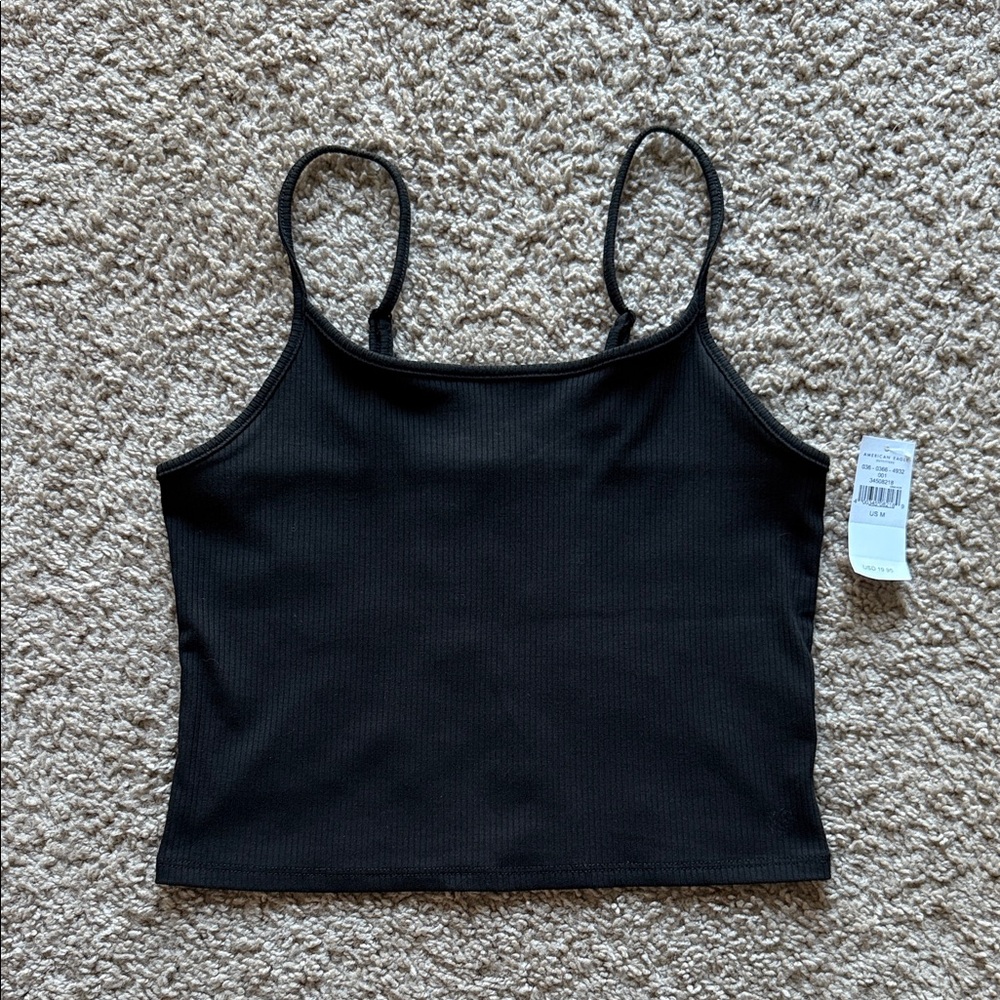 NWT American Eagle Black Cropped Tank Top